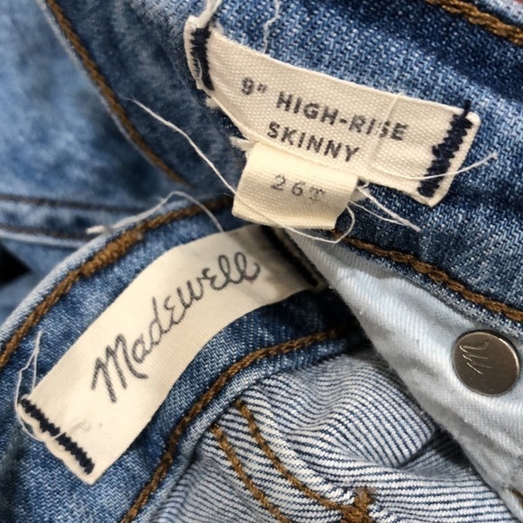 Madewell 9” High Rise Skinny Jeans Size 26 Blue - Picture 8 of 9